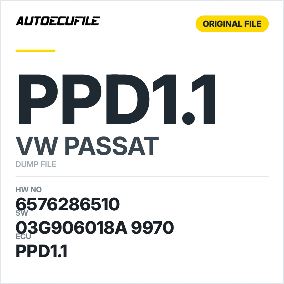VW PASSAT PPD1.1  6576286510 03G906018A 9970 DUMP