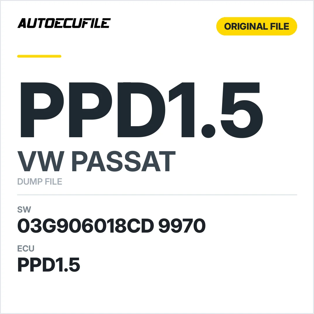 VW PASSAT PPD1.5 03G906018CD 9970 DUMP