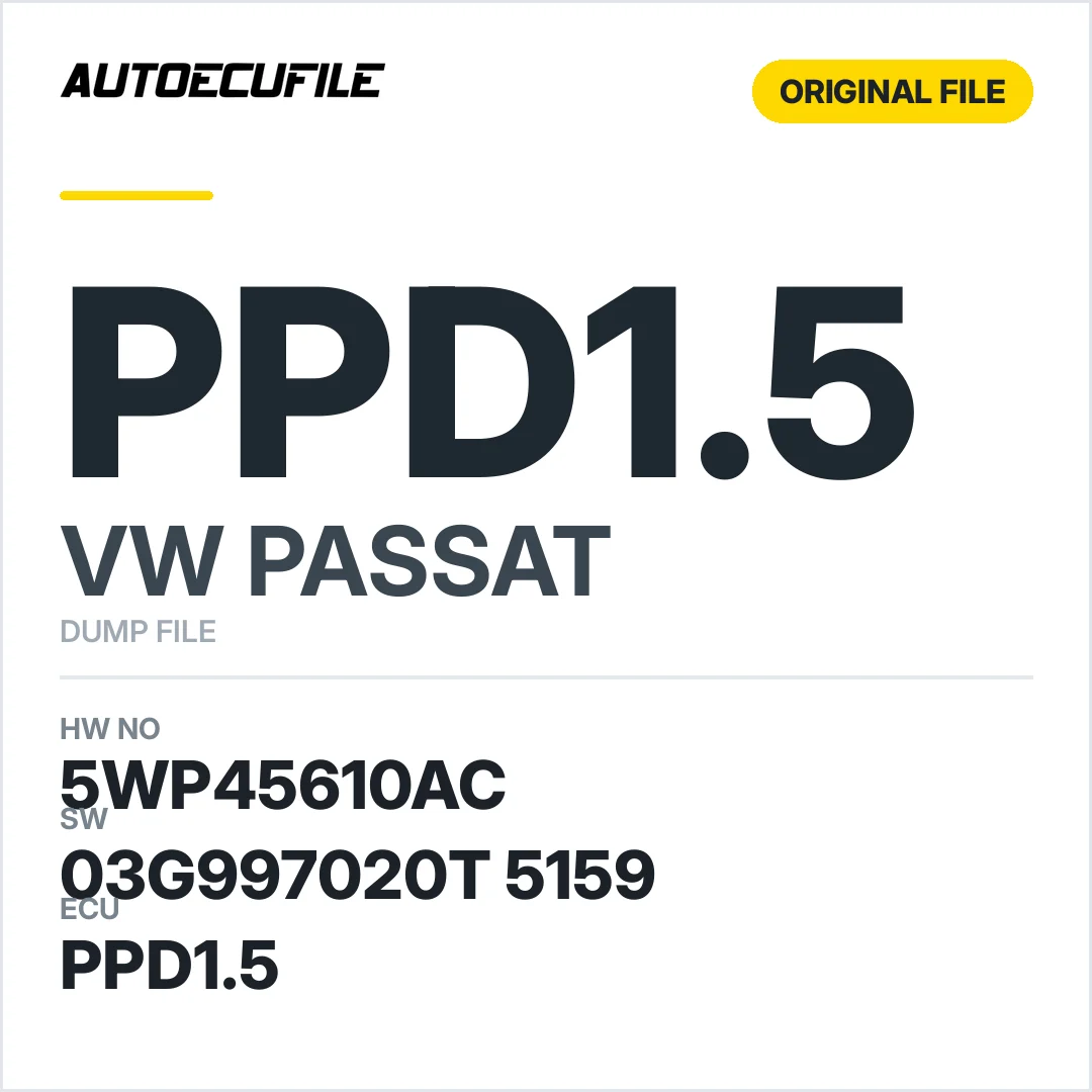 VW PASSAT PPD1.5 5WP45610AC 6576286579 03G997020T 5159 DUMP