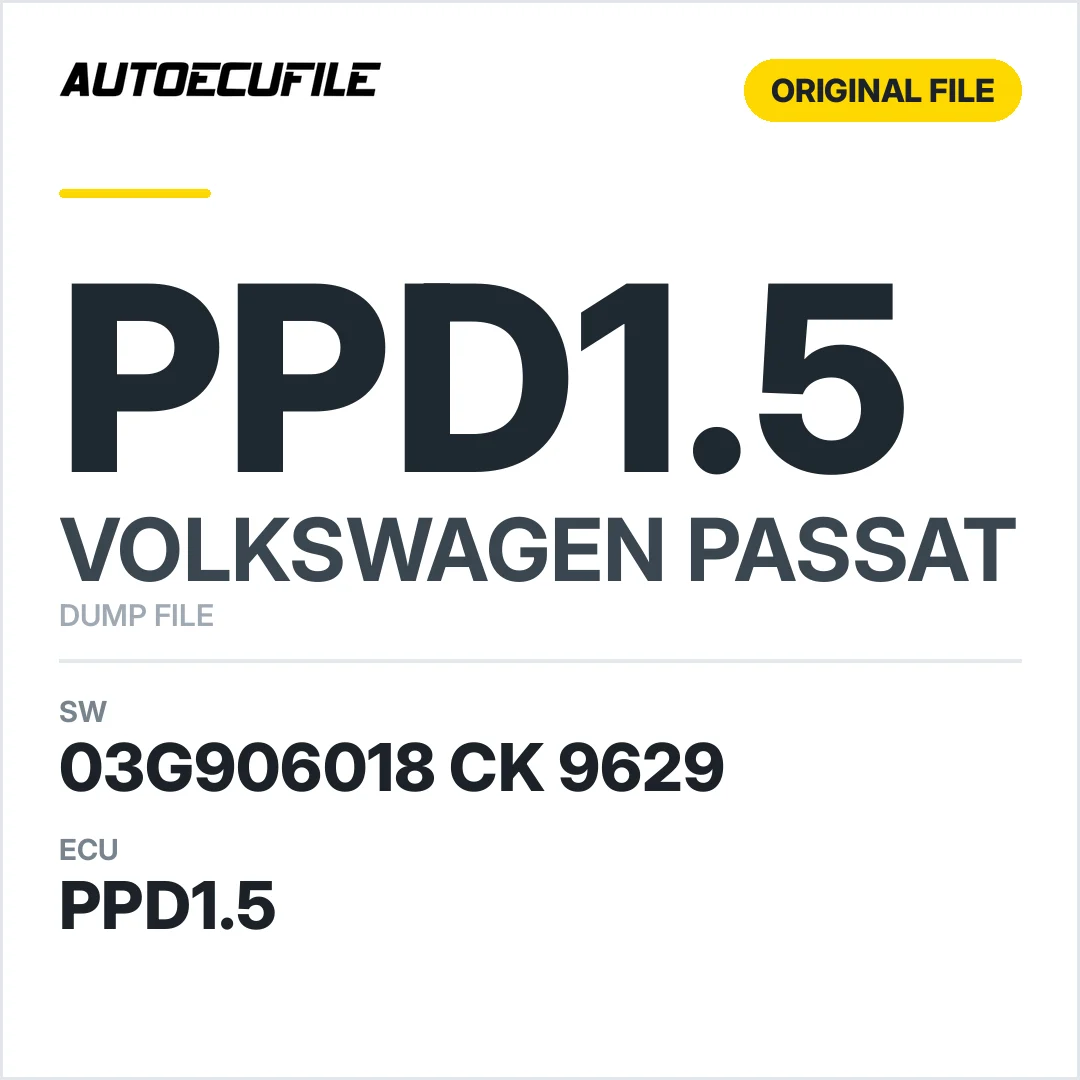 VW PASSAT PPD1.5 6576286108 03G906018 CK 9629 DUMP