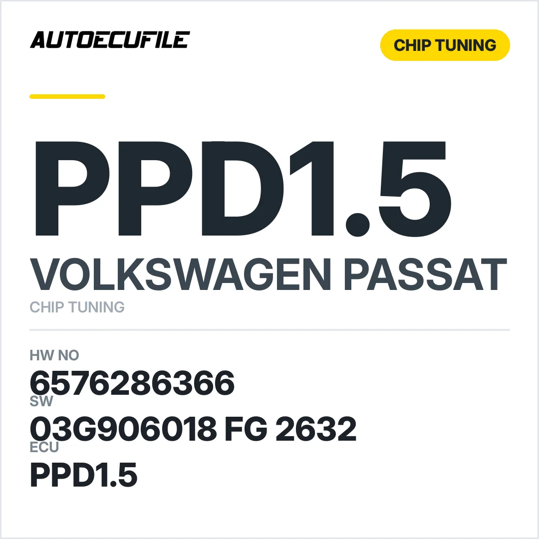 VW PASSAT PPD1.5 6576286366 03G906018 FG 2632  TUNED