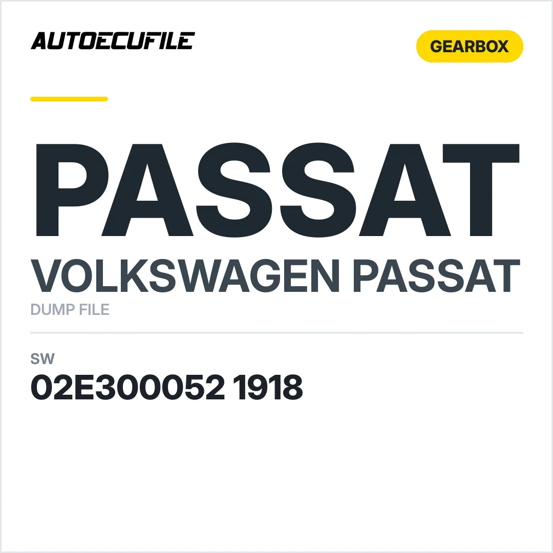 VW PASSSAT B6 GEARBOX DSG  02E300052 1918 DUMP