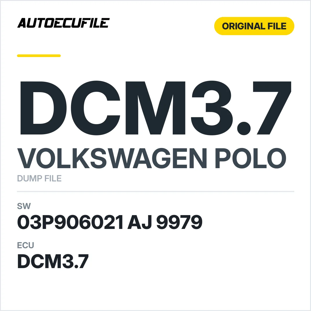 VW POLO DCM3.7 03P906021 AJ 9979 DUMP