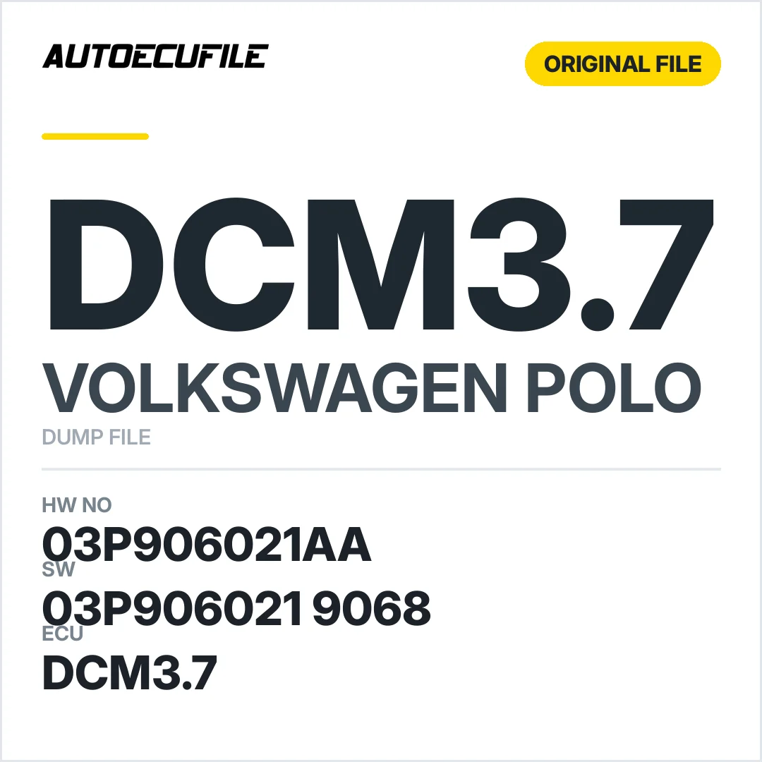 VW POLO DCM3.7 03P906021AA 03P906021 9068 DUMP