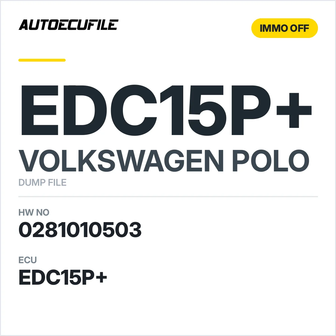 VW POLO EDC15P+ 0281010503 045906019 AB  IMMO OFF DUMP