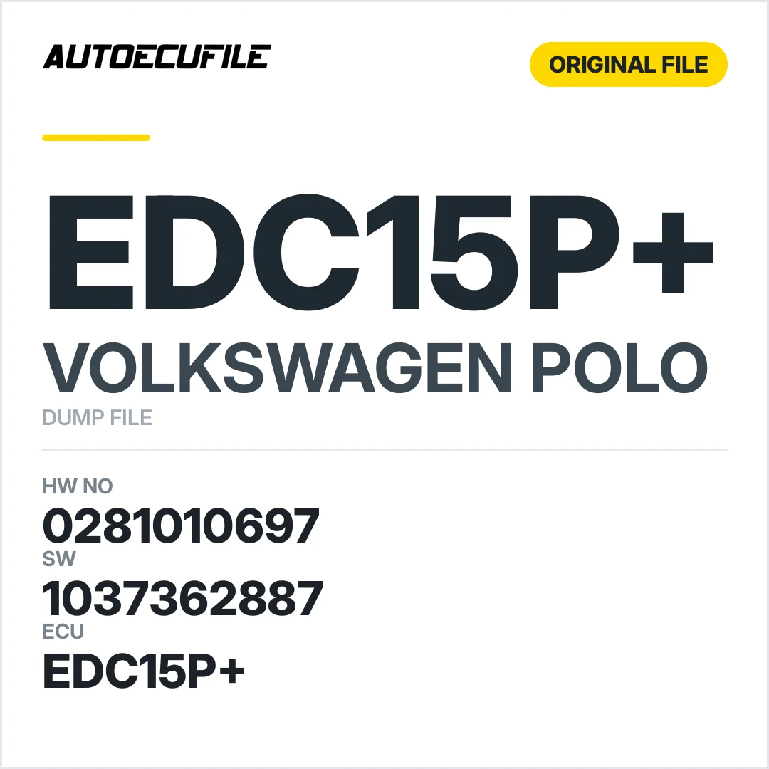 VW POLO EDC15P+ 0281010697 045906019 C 1037362887 DUMP