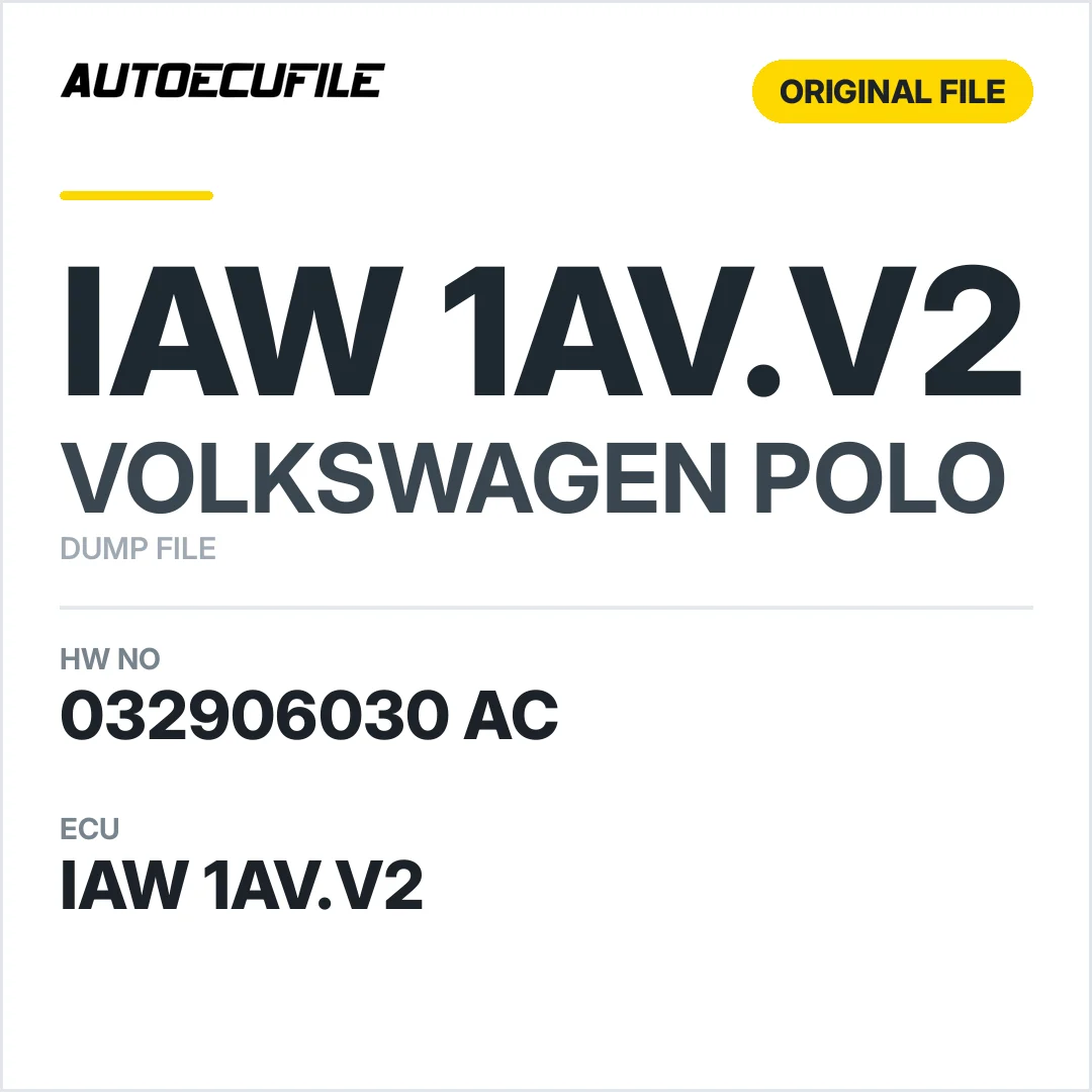 VW POLO IAW 1AV.V2  032906030 AC DUMP