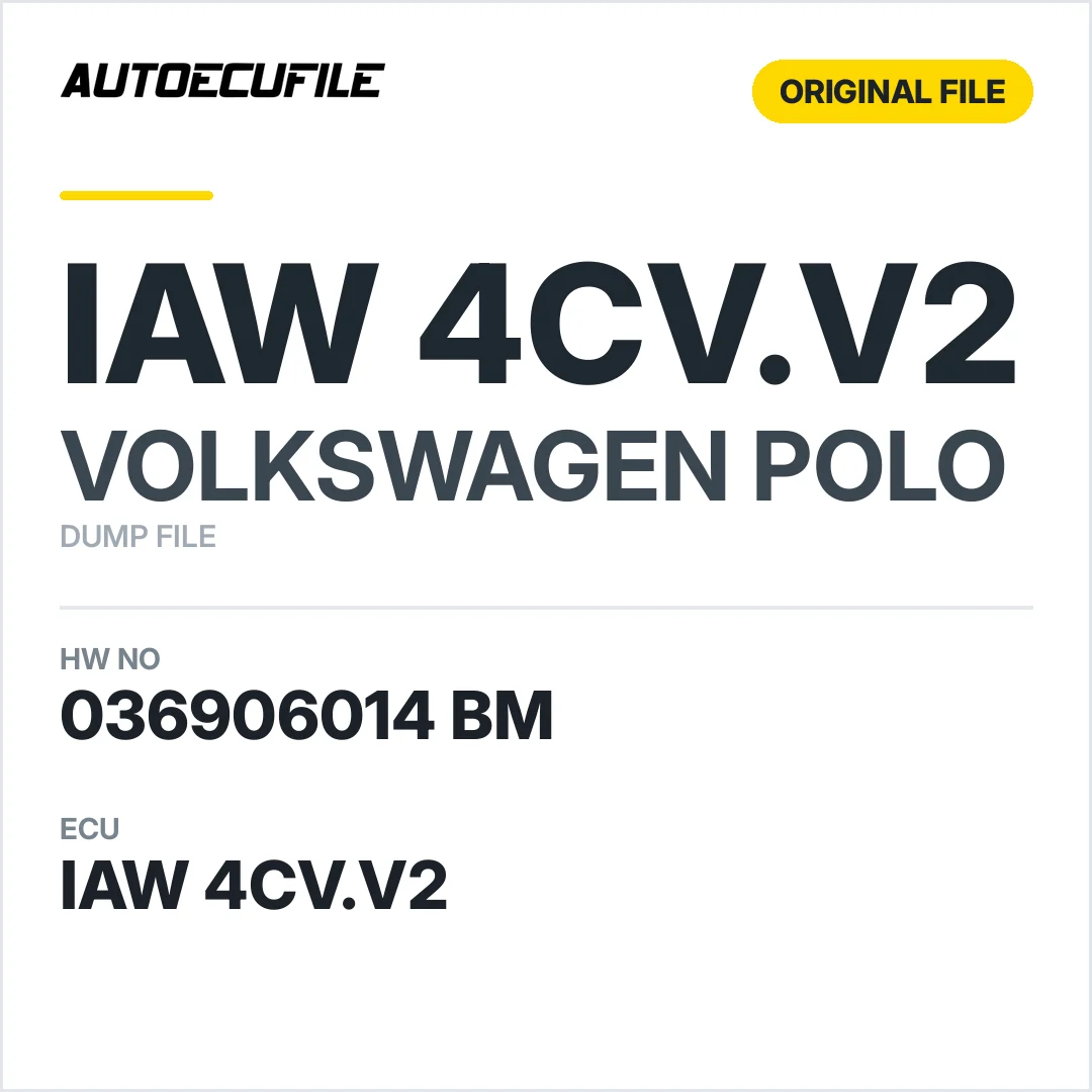 VW POLO IAW 4CV.V2 036906014 BM DUMP