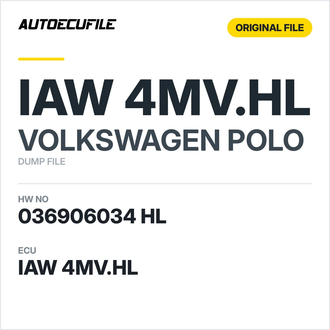 VW POLO  IAW 4MV.HL 036906034 HL DUMP