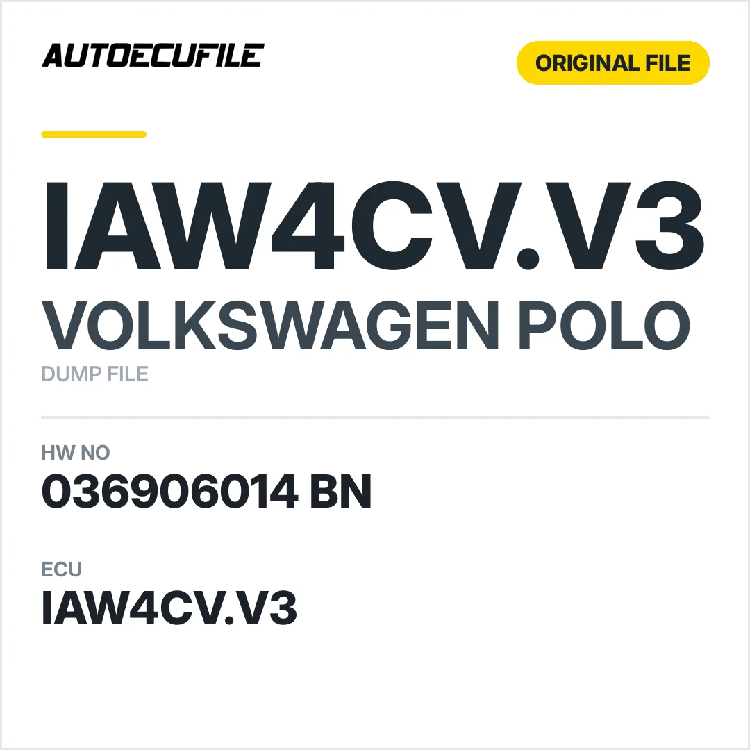 VW POLO IAW4CV.V3 036906014 BN DUMP