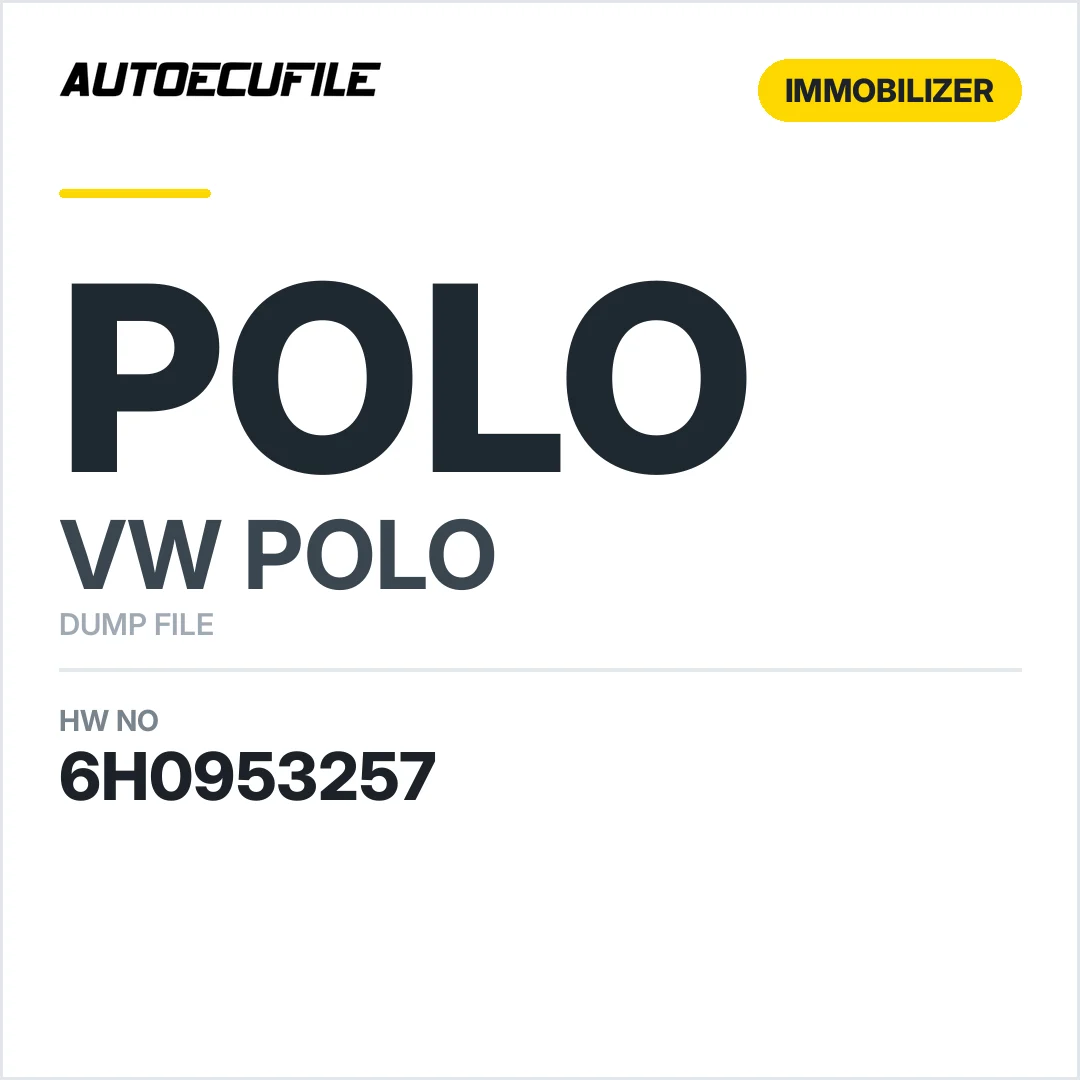 VW POLO IMMOBOOX 6H0953257 DUMP