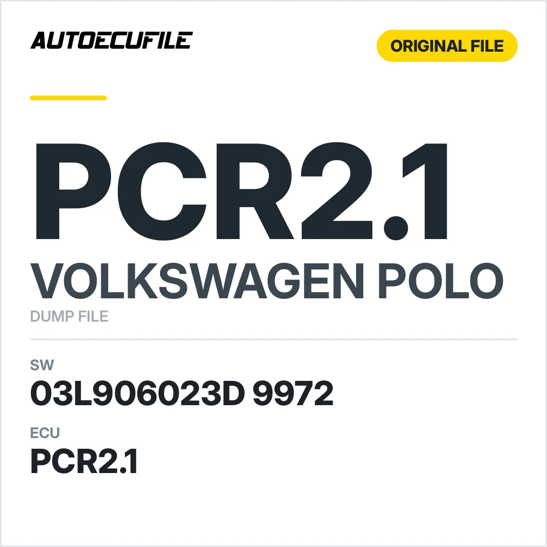 VW POLO PCR2.1 03L906023D  9972 DUMP