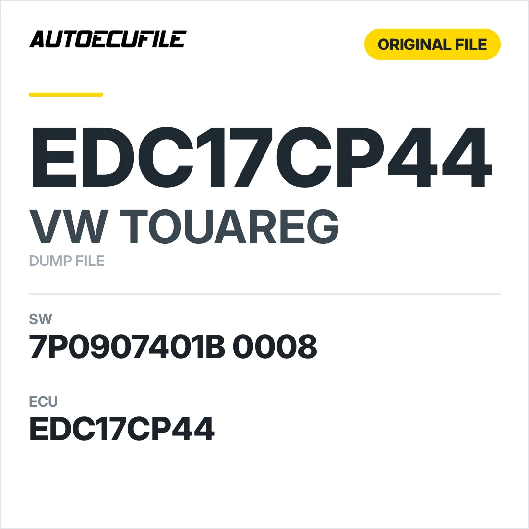 VW TOUAREG EDC17CP44 7P0907401B 0008 1037517579 DUMP