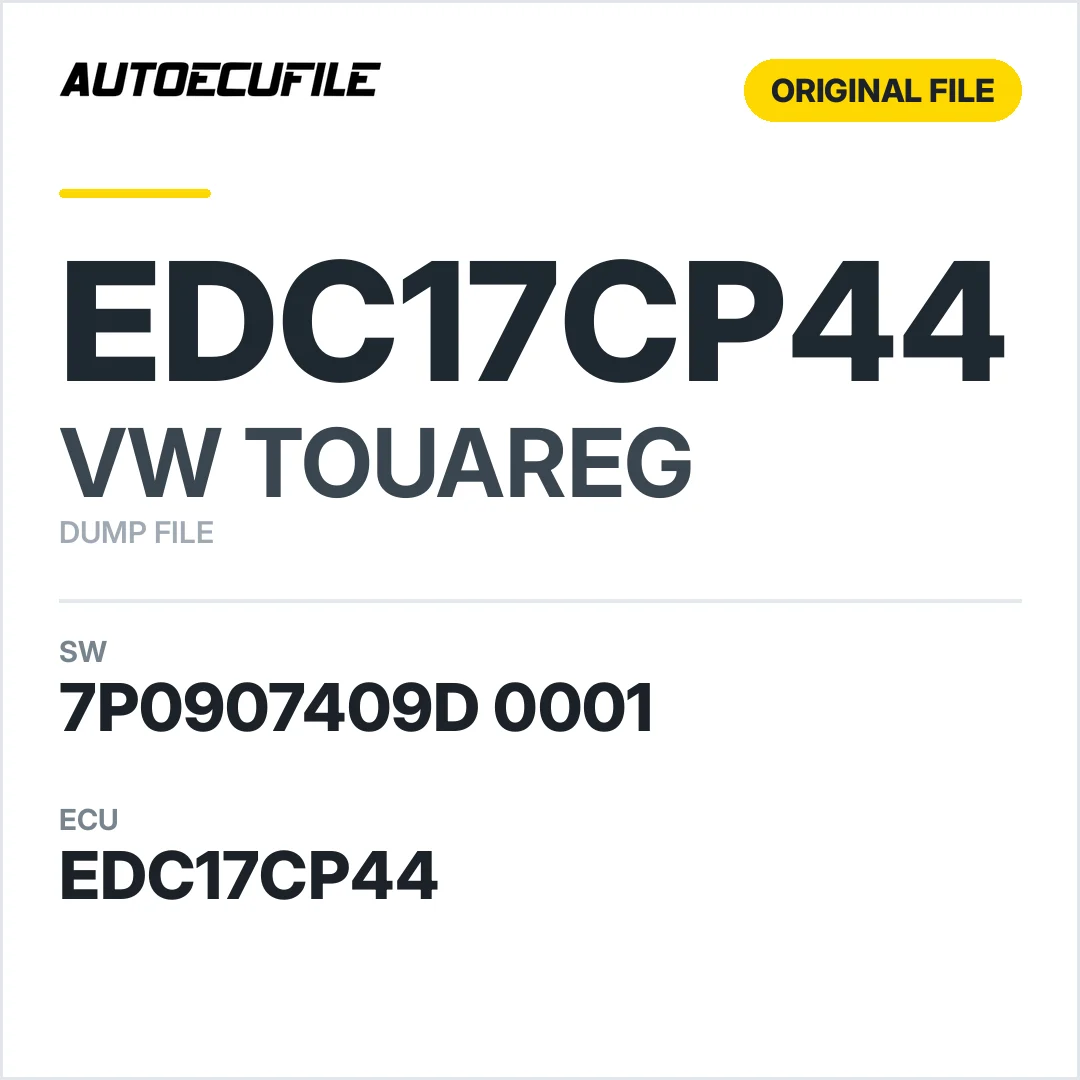 VW TOUAREG EDC17CP44 7P0907409D 0001 1037514267 DUMP