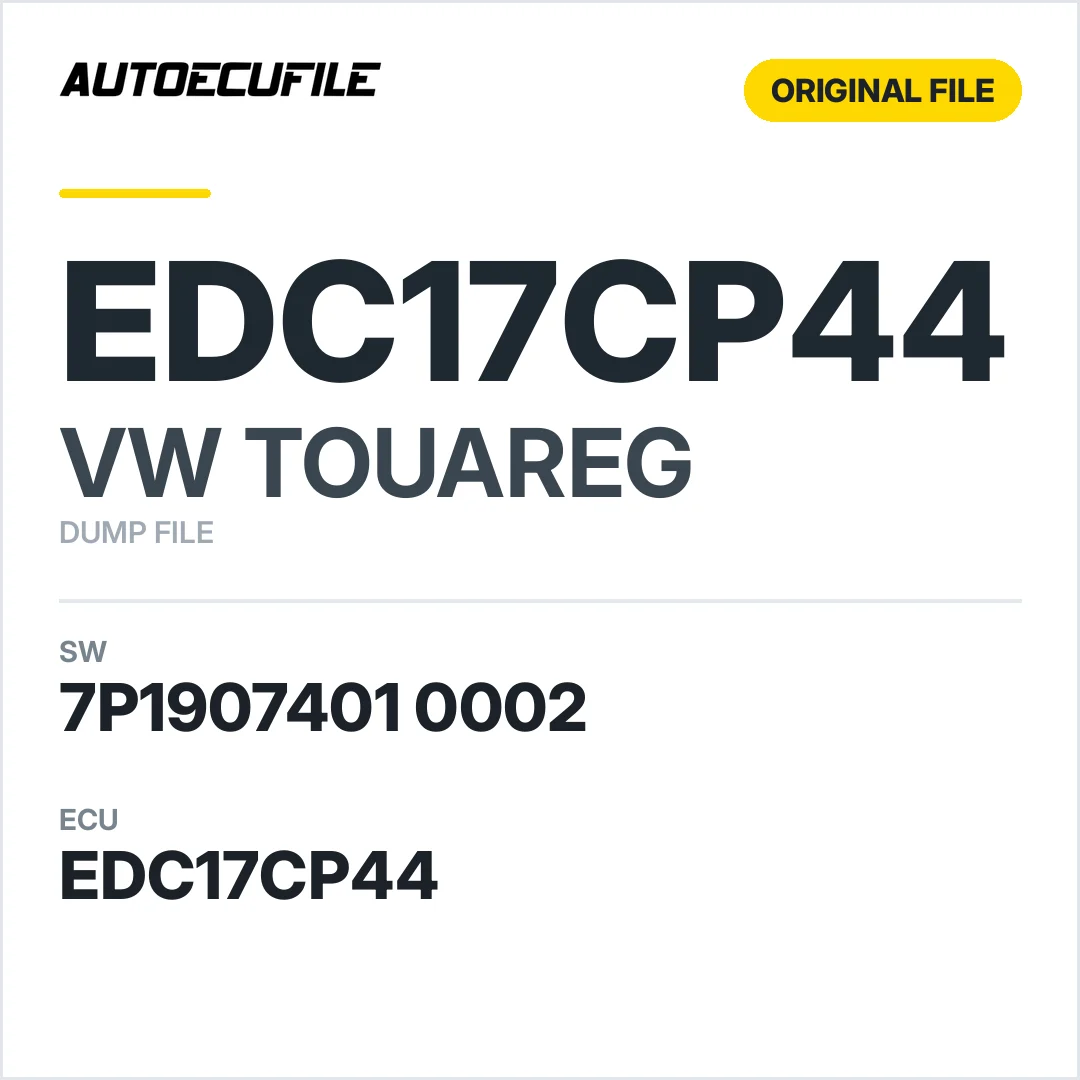 VW TOUAREG EDC17CP44 7P1907401 0002 1037547556 DUMP