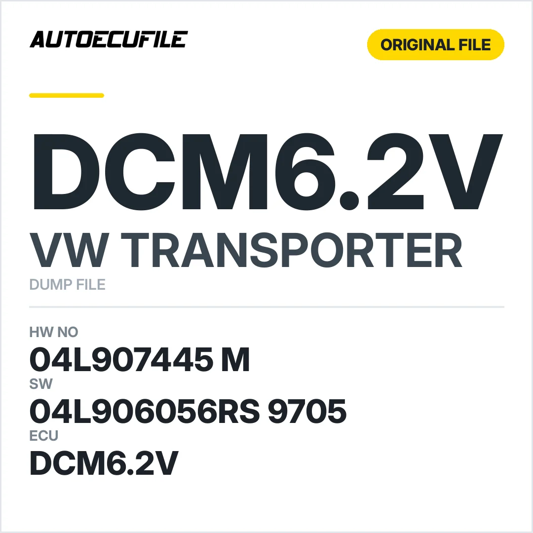 VW TRANSPORTER DCM6.2V 04L907445M 04L906056RS  9705 DUMP