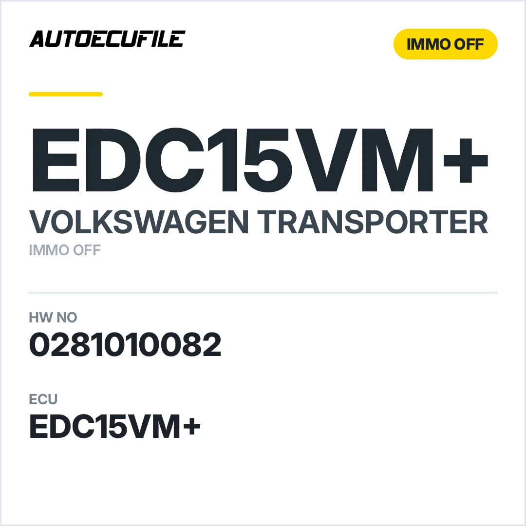 VW TRANSPORTER  EDC15VM+ 0281010082 074906018 C IMMO OFF