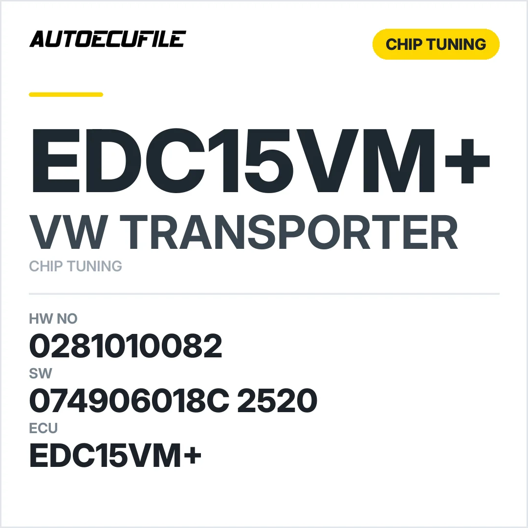 VW TRANSPORTER EDC15VM+ 0281010082 074906018C 2520 STAGE1 TUNED