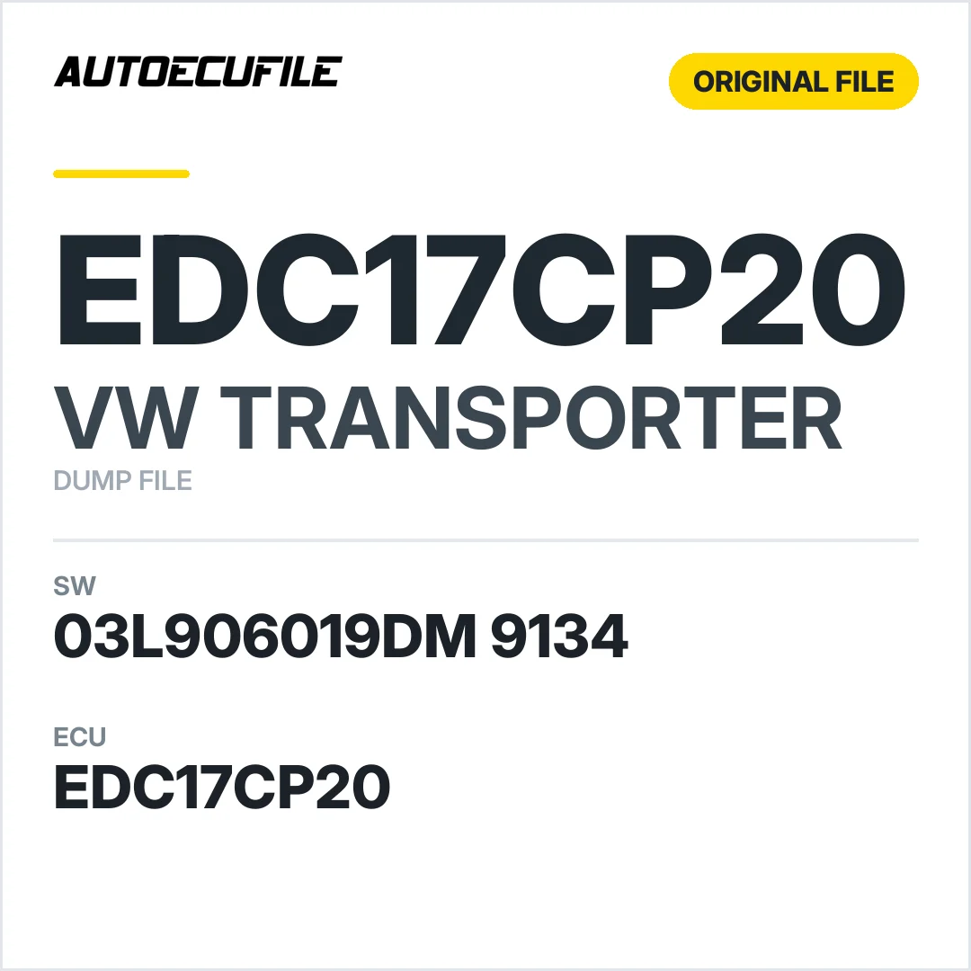 VW TRANSPORTER EDC17CP20 03L906019DM 9134 1037518160 DUMP
