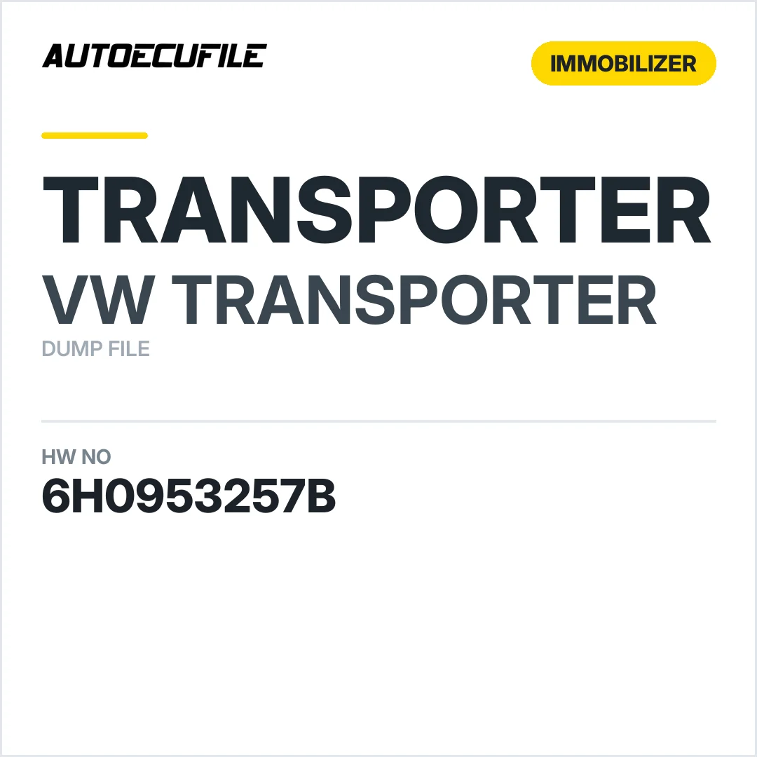 VW TRANSPORTER IMMOBOOX 6H0953257B DUMP