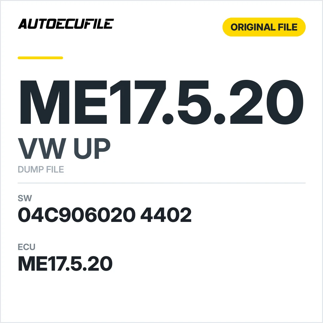 VW UP ME17.5.20 04C906020 4402 1037527689 DUMP