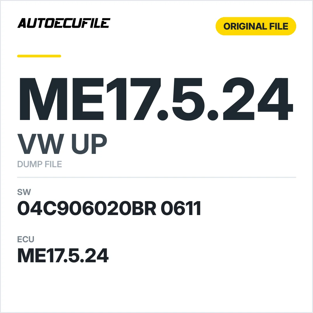 VW UP ME17.5.24 04C906020BR 0611 1037547232 DUMP