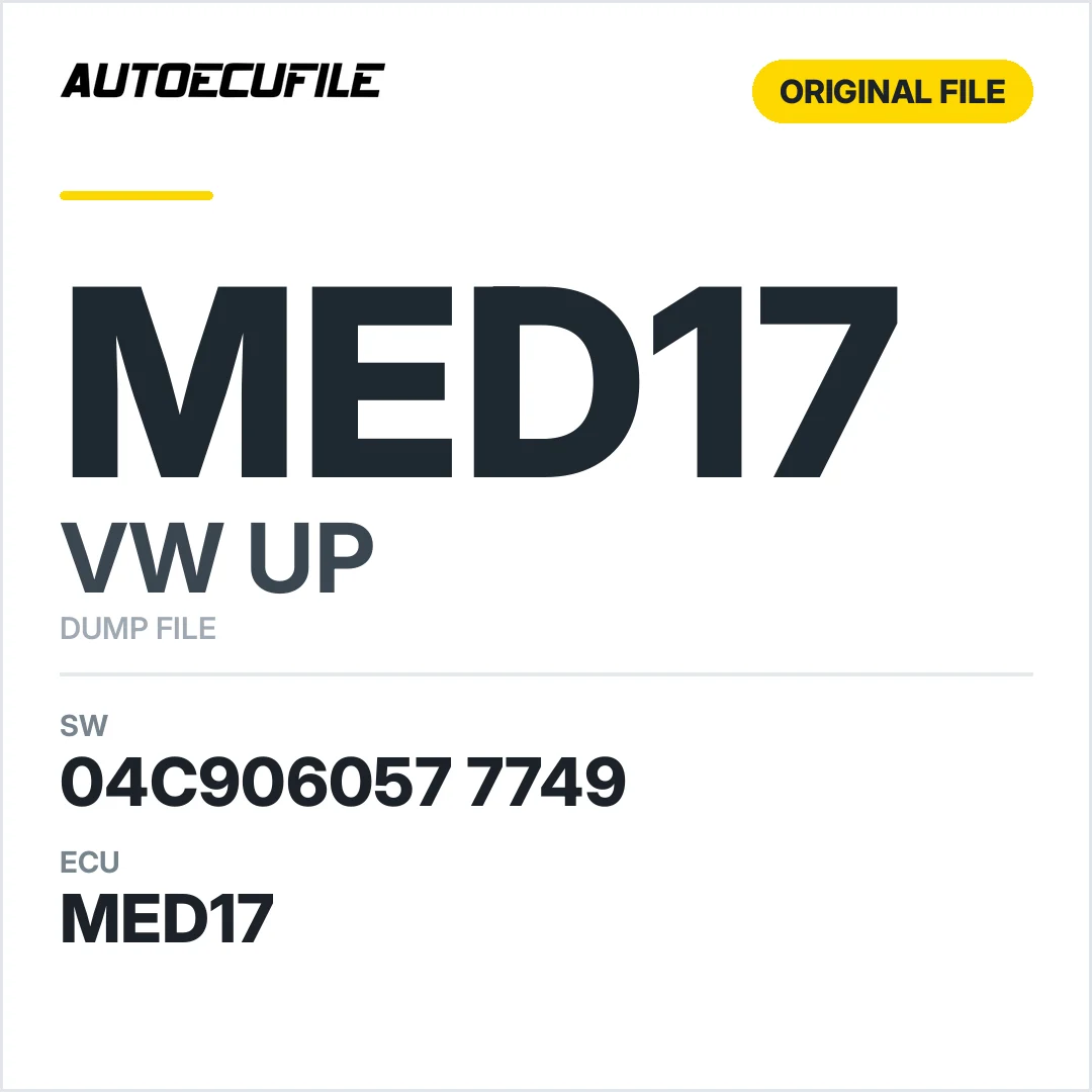 VW UP MED17 04C906057 7749 1037543577 DUMP