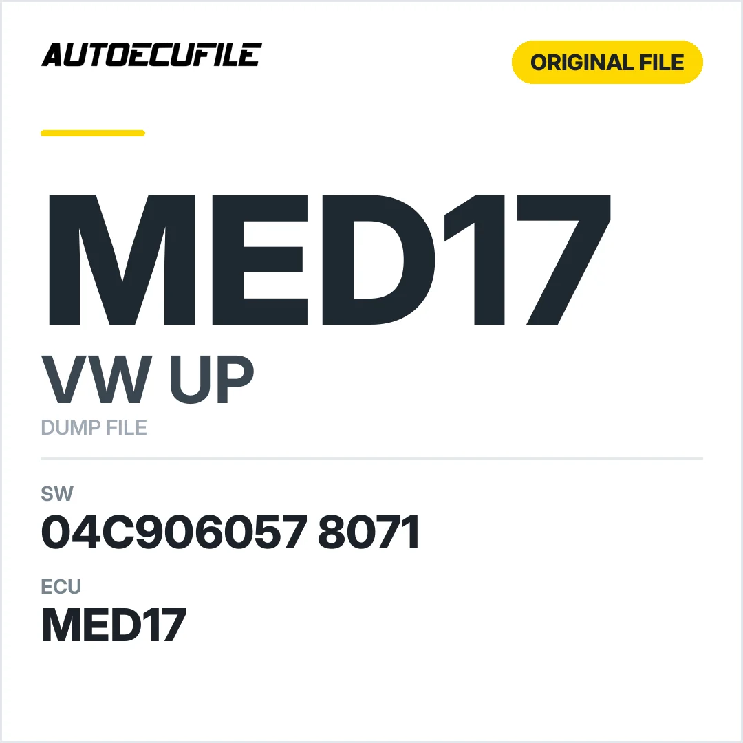VW UP MED17 04C906057 8071 1037546755 DUMP