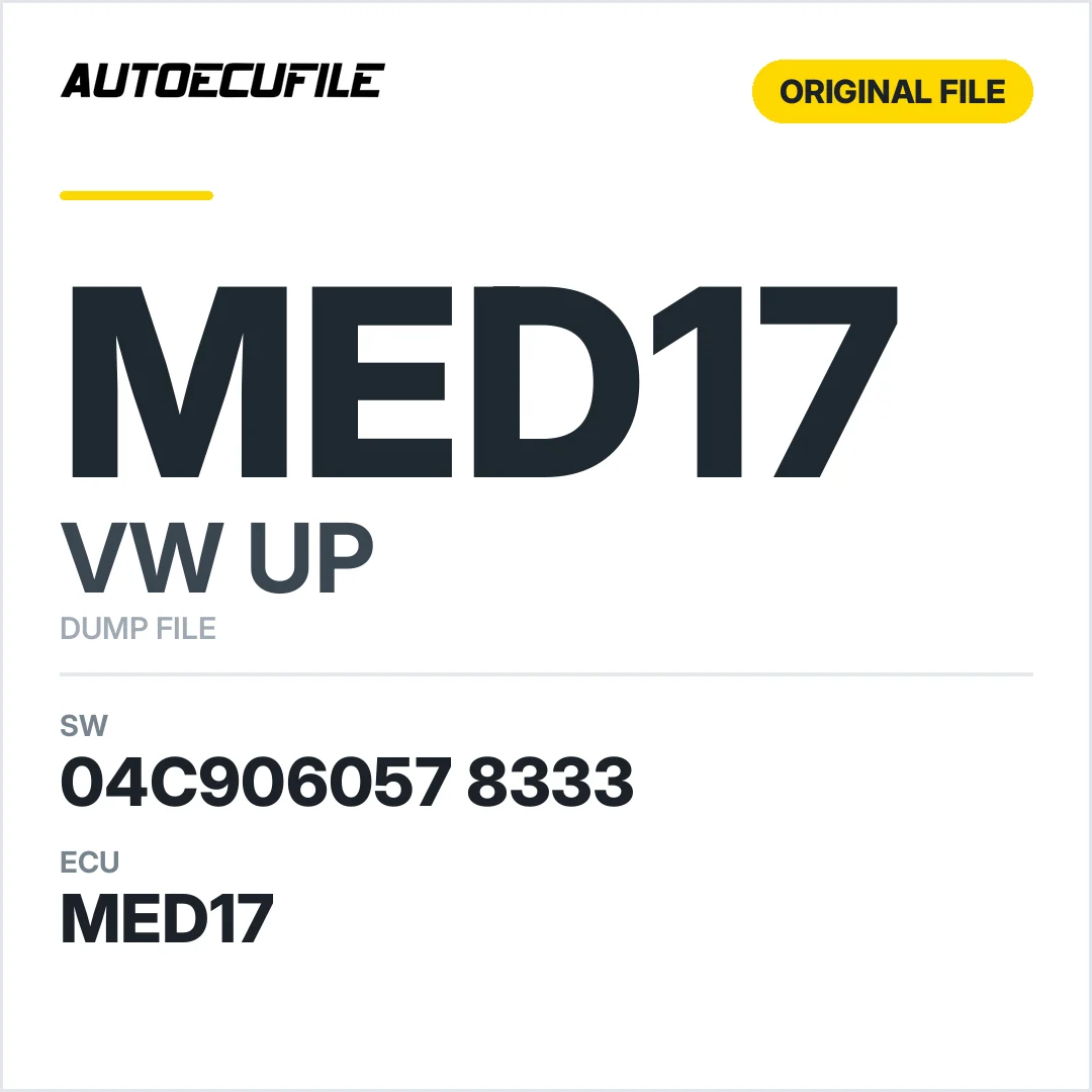 VW UP MED17 04C906057 8333 1037550290 DUMP