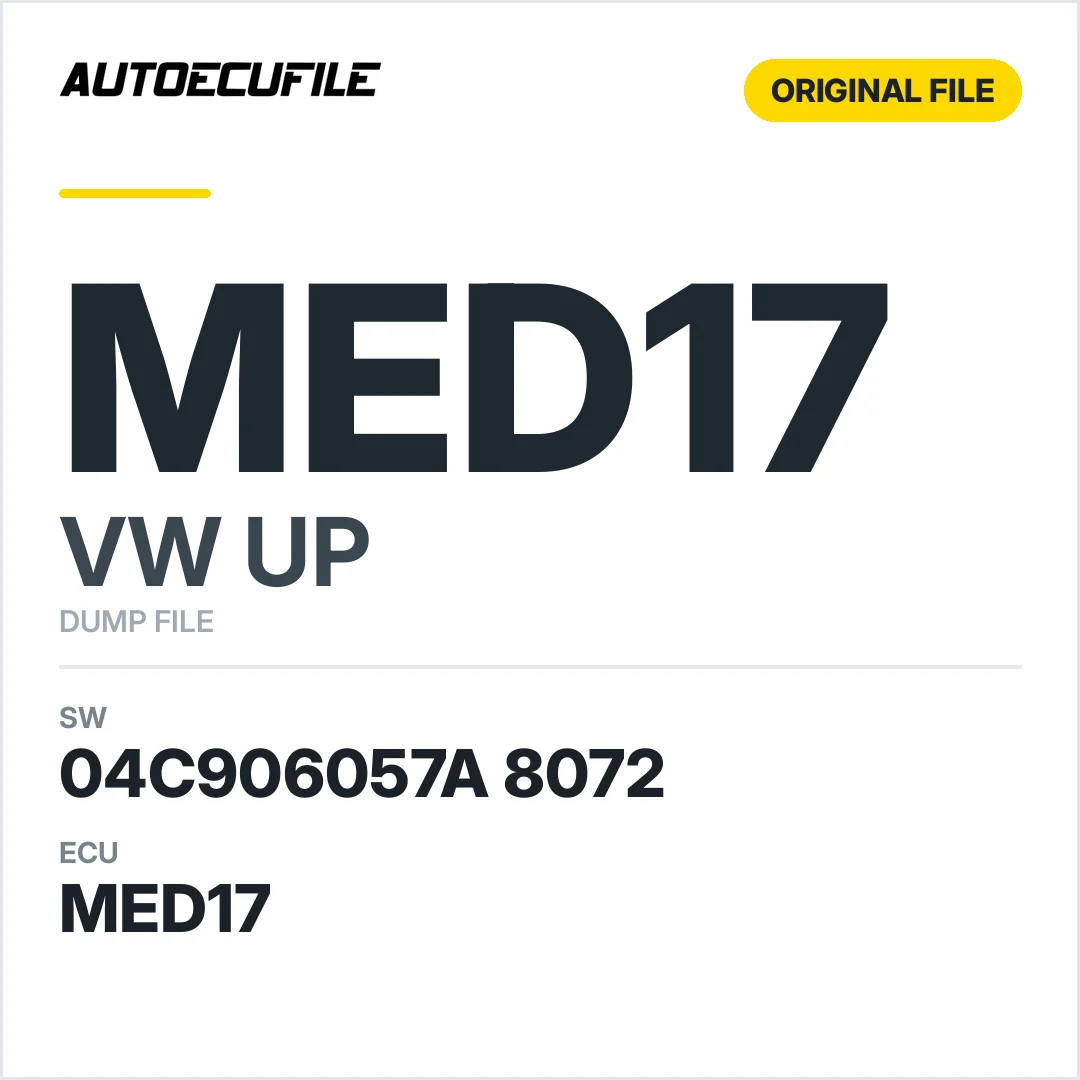 VW UP MED17 04C906057A 8072 1037546753 DUMP