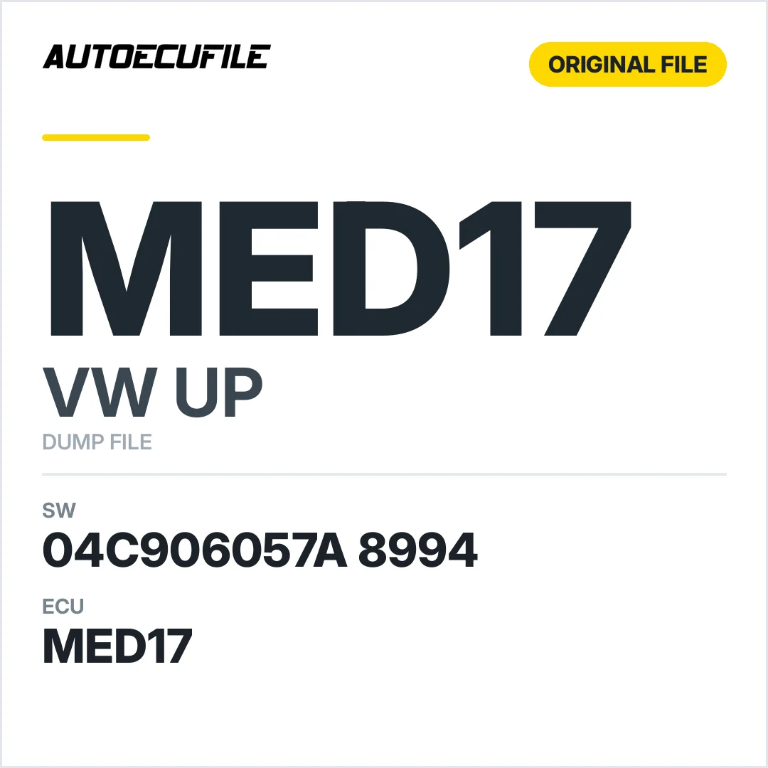 VW UP MED17 04C906057A 8994 1037554248 DUMP