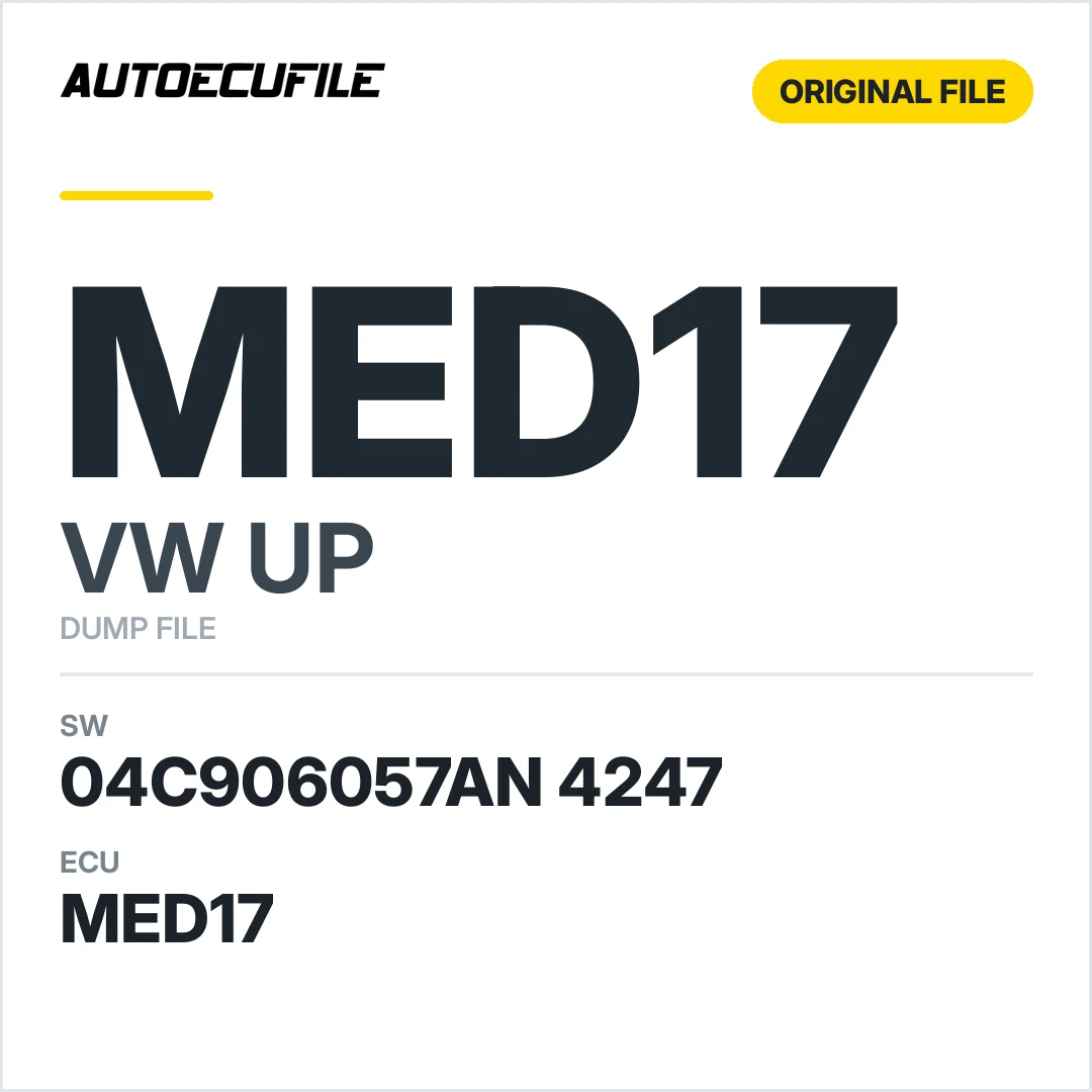 VW UP MED17 04C906057AN 4247 10SW023681 DUMP