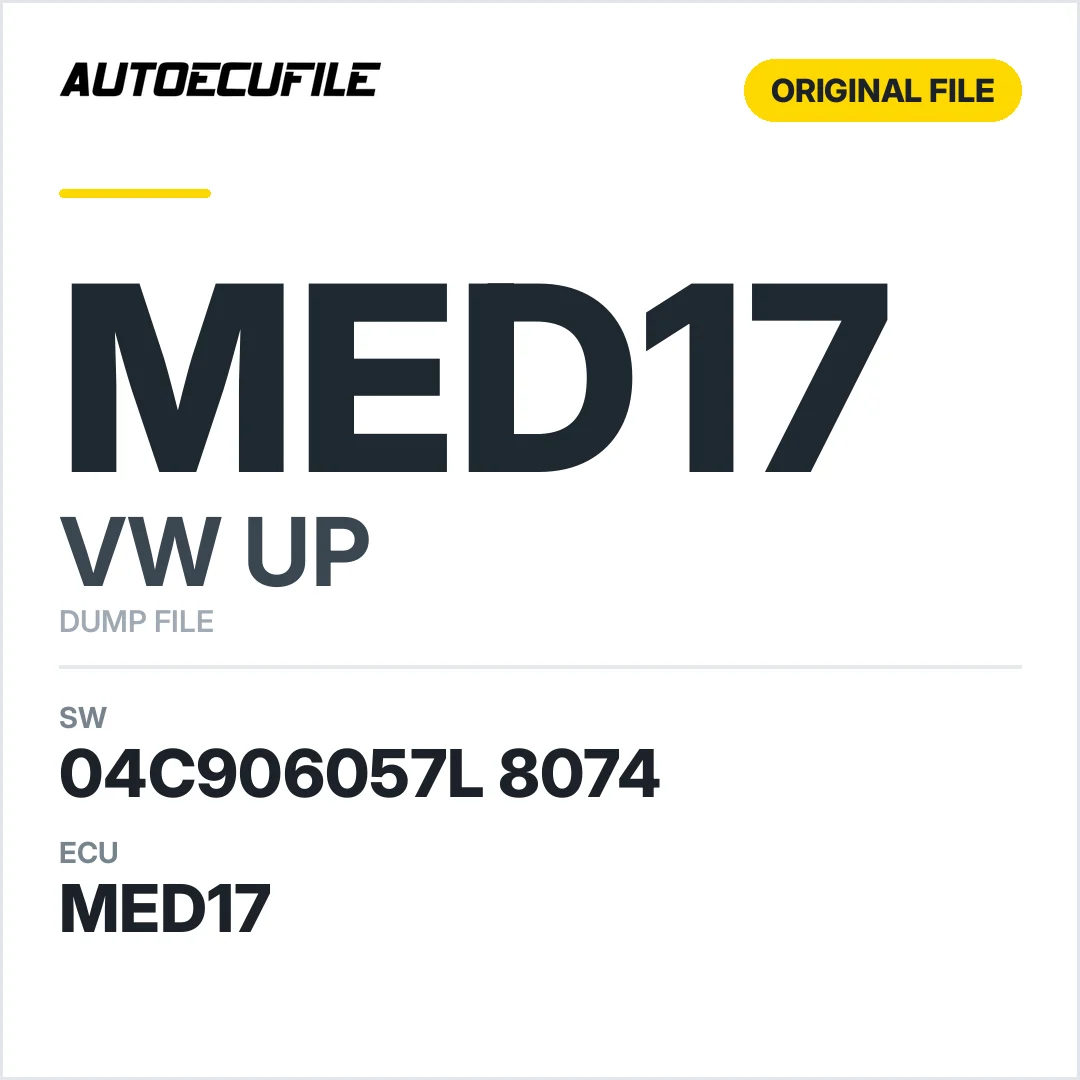 VW UP MED17 04C906057L 8074 1037546764 DUMP