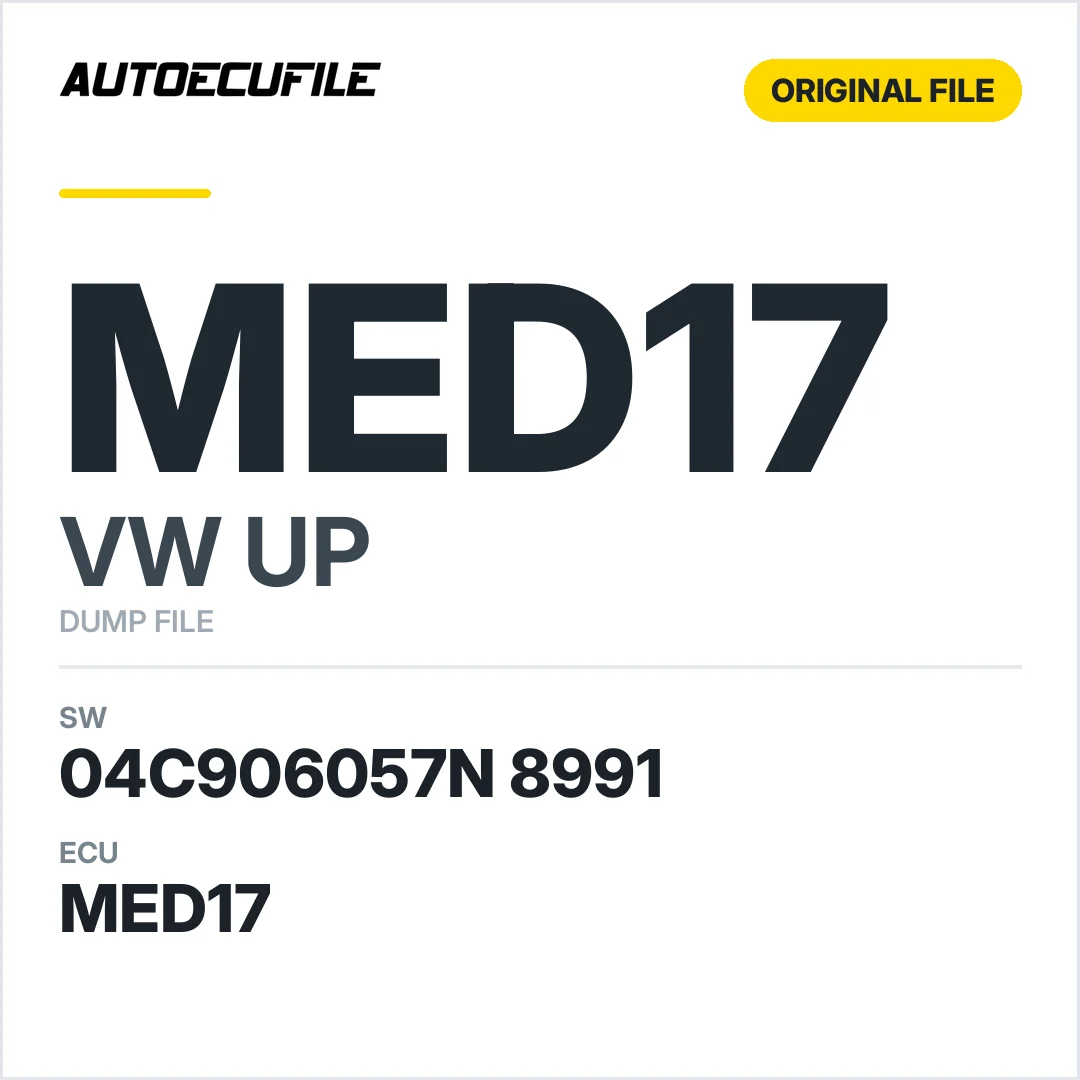 VW UP MED17 04C906057N 8991 1037554252 DUMP