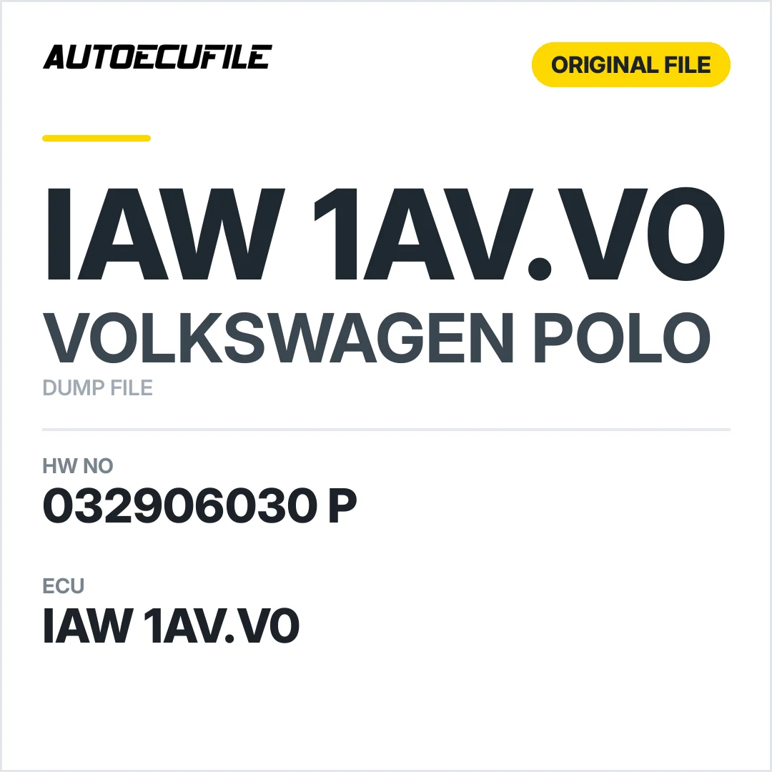 VWPOLO IAW 1AV.V0 032906030 P DUMP