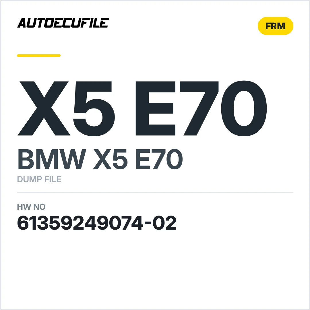 X5 E70 FRM3 61359249074-02 DUMP